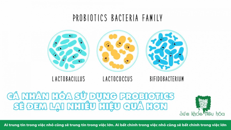 CÁ NHÂN HÓA SỬ DỤNG  PROBIOTICS  SẼ  ĐEM LẠI NHIỀU HIỆU QUẢ HƠN