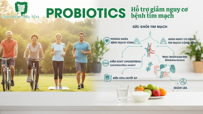 PROBIOTICS HỖ TRỢ GIẢM NGUY CƠ BỆNH TIM MẠCH