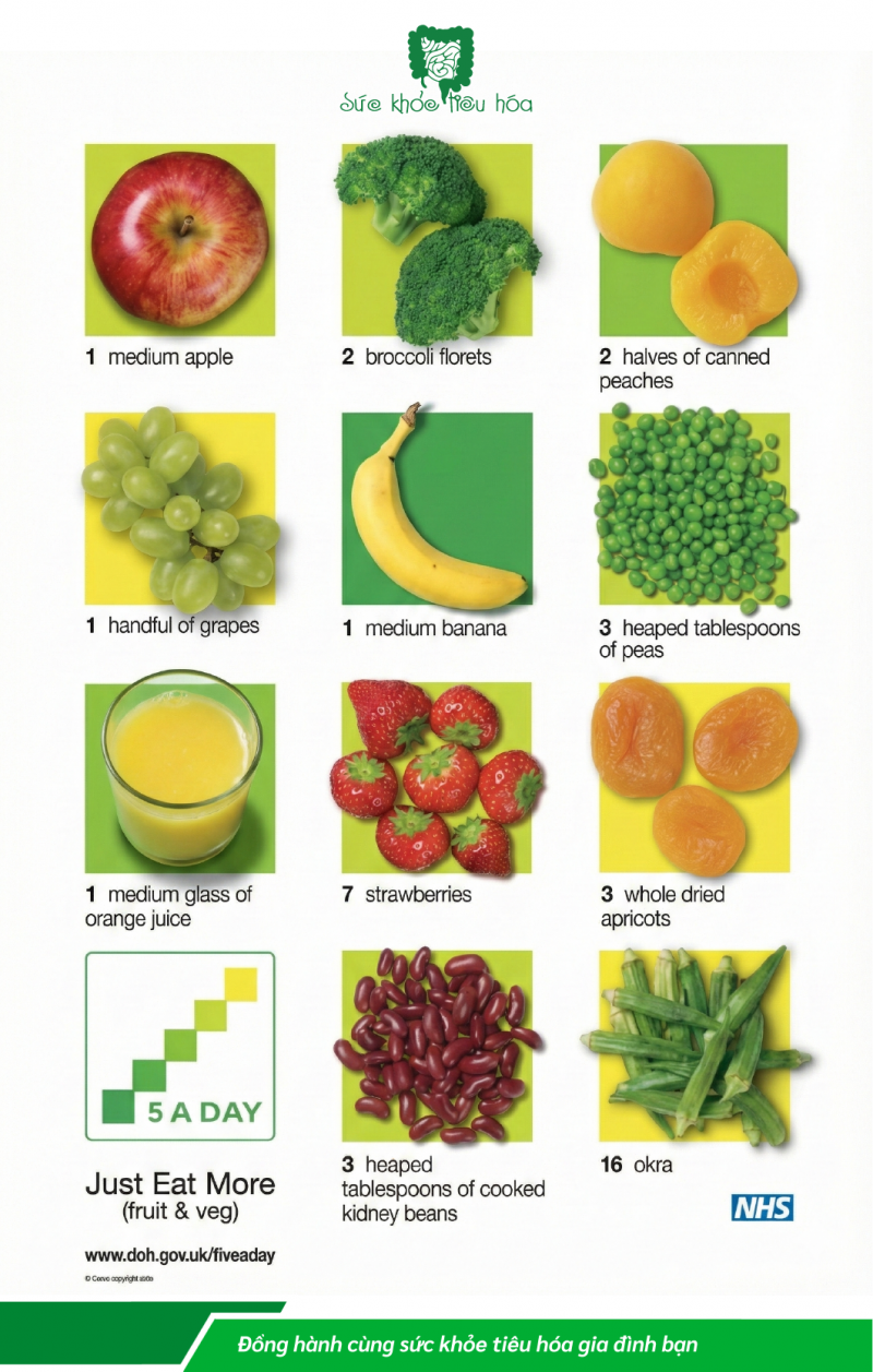 ĂN RAU XANH, TRÁI CÂY BAO NHIÊU THÌ ĐỦ?