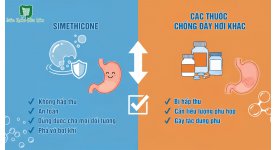 SO SÁNH SIMETHICONE VỚI CÁC THUỐC CHỐNG ĐẦY HƠI KHÁC VỀ MỨC ĐỘ AN TOÀN VÀ TÁC DỤNG