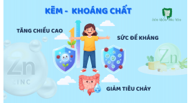 KẼM - KHOÁNG CHẤT TĂNG CHIỀU CAO, SỨC ĐỀ KHÁNG VÀ GIẢM TIÊU CHẢY Ở TRẺ EM